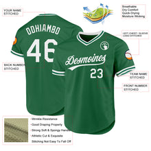 Load image into Gallery viewer, Custom Kelly Green White Authentic Throwback Baseball Jersey
