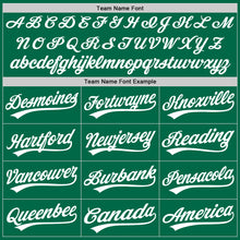 Load image into Gallery viewer, Custom Kelly Green White Authentic Throwback Baseball Jersey
