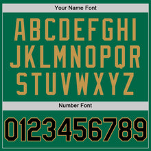 Load image into Gallery viewer, Custom Kelly Green Black-Old Gold Authentic Throwback Baseball Jersey
