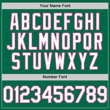 Load image into Gallery viewer, Custom Kelly Green White-Pink Authentic Throwback Baseball Jersey
