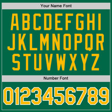 Load image into Gallery viewer, Custom Kelly Green Gold-White Authentic Throwback Baseball Jersey
