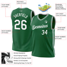 Load image into Gallery viewer, Custom Kelly Green White Authentic Throwback Basketball Jersey
