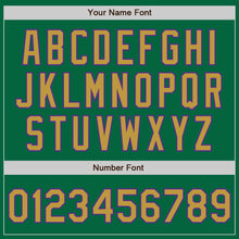 Load image into Gallery viewer, Custom Kelly Green Old Gold-Purple Authentic Baseball Jersey
