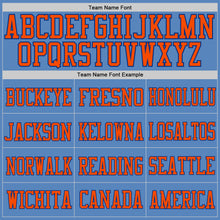 Load image into Gallery viewer, Custom Light Blue Orange-Royal Mesh Authentic Football Jersey
