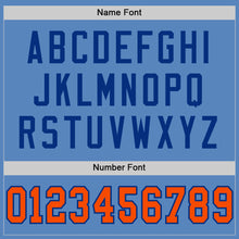 Load image into Gallery viewer, Custom Light Blue Orange-Royal Mesh Authentic Football Jersey
