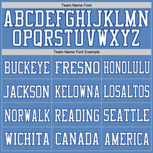 Load image into Gallery viewer, Custom Light Blue White-Royal Mesh Authentic Football Jersey
