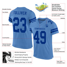 Load image into Gallery viewer, Custom Powder Blue Royal Mesh Authentic Football Jersey
