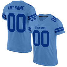 Load image into Gallery viewer, Custom Light Blue Royal Mesh Authentic Football Jersey
