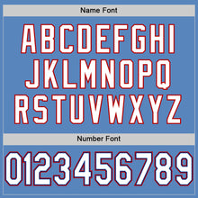 Load image into Gallery viewer, Custom Light Blue White-Royal Mesh Authentic Football Jersey
