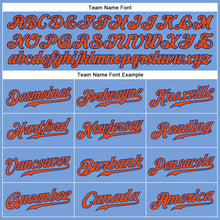 Load image into Gallery viewer, Custom Light Blue Orange-Royal Authentic Sleeveless Baseball Jersey

