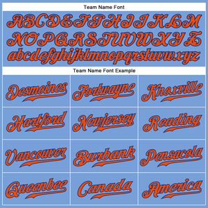 Custom Light Blue Orange-Royal Authentic Sleeveless Baseball Jersey
