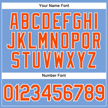 Load image into Gallery viewer, Custom Light Blue Orange-White Authentic Sleeveless Baseball Jersey
