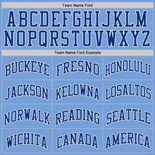 Load image into Gallery viewer, Custom Light Blue Royal-White Authentic Throwback Basketball Jersey
