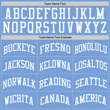 Load image into Gallery viewer, Custom Light Blue White Authentic Throwback Basketball Jersey
