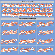 Load image into Gallery viewer, Custom Light Blue White-Orange Authentic Baseball Jersey
