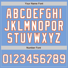 Load image into Gallery viewer, Custom Light Blue White-Orange Authentic Baseball Jersey
