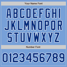 Load image into Gallery viewer, Custom Light Blue Royal-White Authentic Baseball Jersey
