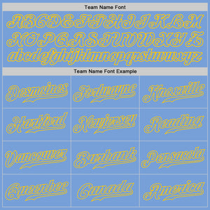 Custom Light Blue Light Blue-Gold Authentic Baseball Jersey