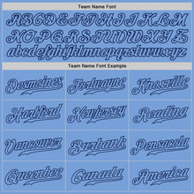 Load image into Gallery viewer, Custom Light Blue Light Blue-Navy Authentic Baseball Jersey
