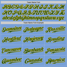 Load image into Gallery viewer, Custom Light Blue Green-Gold Authentic Baseball Jersey
