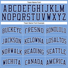 Load image into Gallery viewer, Custom Light Blue Navy-White Authentic Throwback Basketball Jersey
