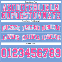 Load image into Gallery viewer, Custom Light Blue Pink-White Authentic Throwback Basketball Shorts
