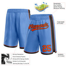 Load image into Gallery viewer, Custom Light Blue Orange-Black Authentic Basketball Shorts
