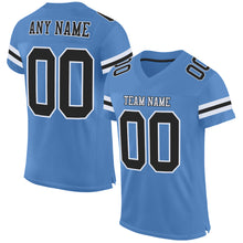 Load image into Gallery viewer, Custom Electric Blue Black-White Mesh Authentic Football Jersey
