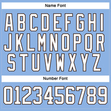 Load image into Gallery viewer, Custom Light Blue White-Brown Hockey Lace Neck Jersey
