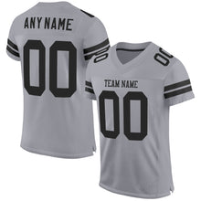 Load image into Gallery viewer, Custom Light Gray Black Mesh Authentic Football Jersey
