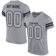 Load image into Gallery viewer, Custom Light Gray Gray-Black Mesh Authentic Football Jersey
