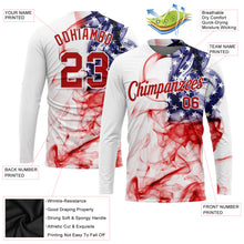 Load image into Gallery viewer, Custom White Red-Royal American Flag Fashion 3D Long Sleeve Performance T-Shirt
