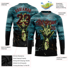 Load image into Gallery viewer, Custom 3D Pattern Halloween Horror Night Trick Treat Long Sleeve Performance T-Shirt
