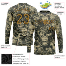 Load image into Gallery viewer, Custom 3D Pattern Halloween Skulls Long Sleeve Performance T-Shirt
