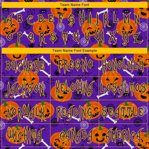 Custom 3D Pattern Halloween Pumpkins Long Sleeve Performance T-Shirt