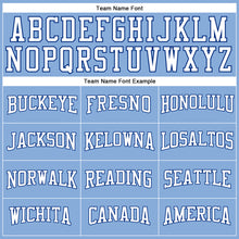 Load image into Gallery viewer, Custom Light Blue White-Royal Long Sleeve Performance T-Shirt
