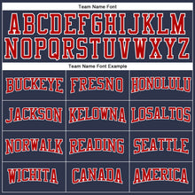 Load image into Gallery viewer, Custom Navy Red-White Long Sleeve Performance Salute To Service T-Shirt
