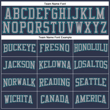 Load image into Gallery viewer, Custom Navy Gray-Aqua Long Sleeve Performance Salute To Service T-Shirt

