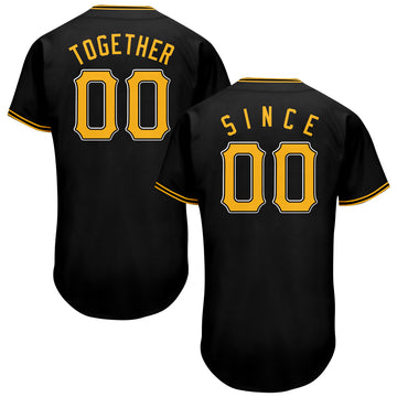 Custom Black Together Since Baseball Jersey