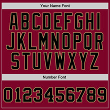 Load image into Gallery viewer, Custom Maroon Black-Old Gold Authentic Throwback Basketball Jersey
