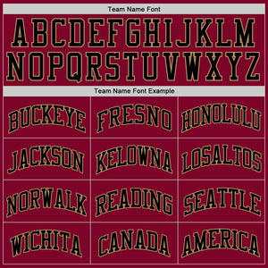 Custom Maroon Black-Old Gold Authentic Throwback Basketball Jersey