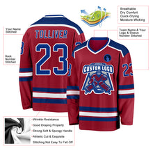 Load image into Gallery viewer, Custom Maroon Royal-White Hockey Jersey
