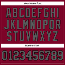 Load image into Gallery viewer, Custom Maroon Steel Gray-Black Authentic Throwback Basketball Jersey
