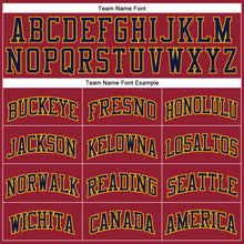 Load image into Gallery viewer, Custom Maroon White Pinstripe Navy-Gold Authentic Basketball Jersey
