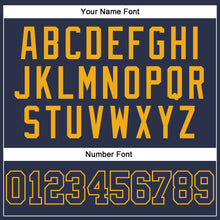 Load image into Gallery viewer, Custom Navy Navy-Gold Authentic Baseball Jersey
