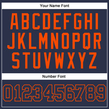 Load image into Gallery viewer, Custom Navy Navy-Orange Authentic Baseball Jersey
