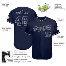 Load image into Gallery viewer, Custom Navy Navy-Gray Authentic Baseball Jersey
