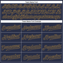 Load image into Gallery viewer, Custom Navy Navy-Old Gold Authentic Sleeveless Baseball Jersey
