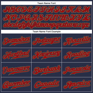 Custom Navy Red-Old Gold Authentic Sleeveless Baseball Jersey