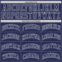 Load image into Gallery viewer, Custom Navy Navy-White Authentic Throwback Basketball Jersey
